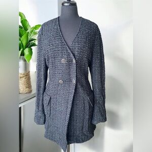 St John Double-Breasted Tweed Coat